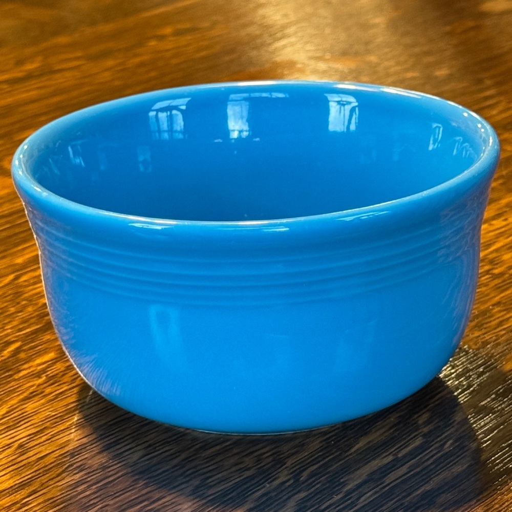 1-Retired, Fiestaware by Homer Laughlin, USA, Gusto Bowl in Peacock Blue. GMC
